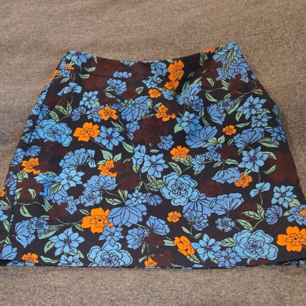 LOFT Blue A-Line Mini Skirt Casual Resort Wear